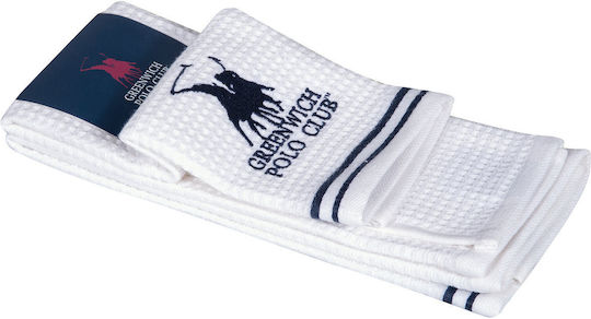 Greenwich Polo Club 2806 Handtuch aus 100% Baumwolle in Weiß Farbe 40x60cm 2Stück
