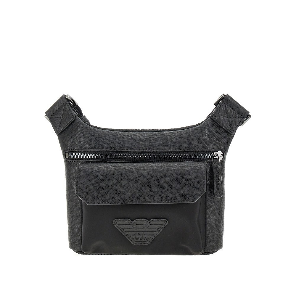 Emporio Armani Leather Men's Bag Shoulder / Crossbody Black