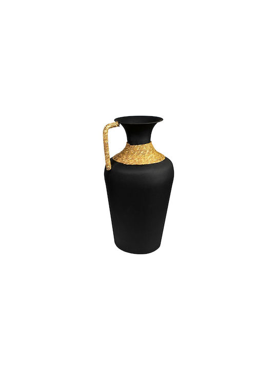 Romimex Decorative Vase Black 25x25x47cm