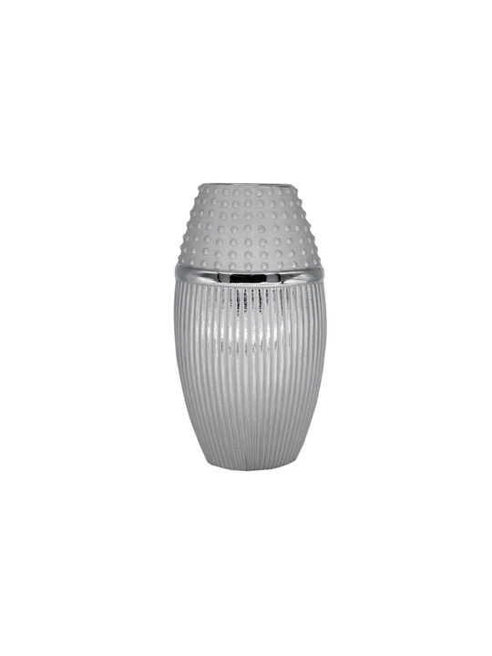 Romimex Decorative Vase Silver 20x13x37cm