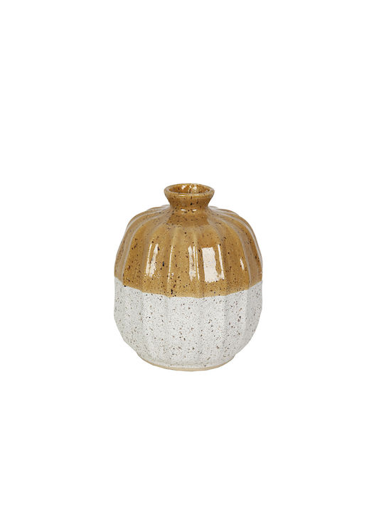 Romimex Decorative Vase Yellow 19x19x22cm