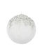 Hanging Ball Ornament Ornament Fabric White with Sequins 12cm