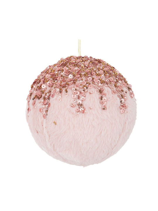 Hanging Ball Ornament Ornament Fabric Pink with...