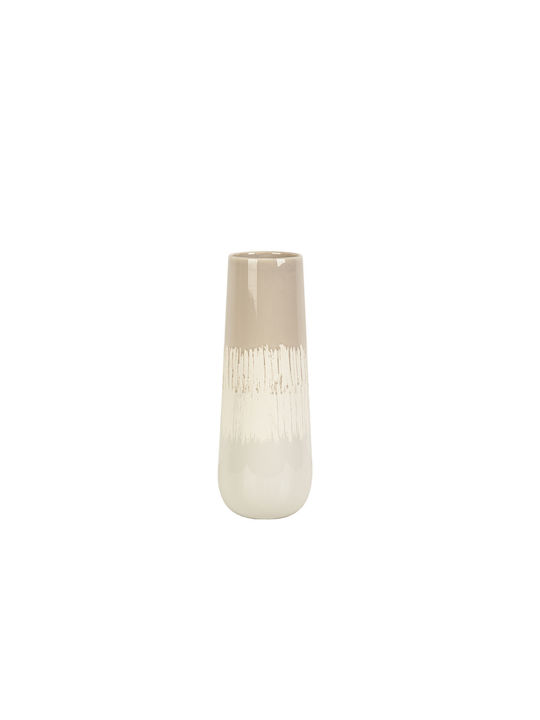 Romimex Decorative Vase Beige 14x14x34cm