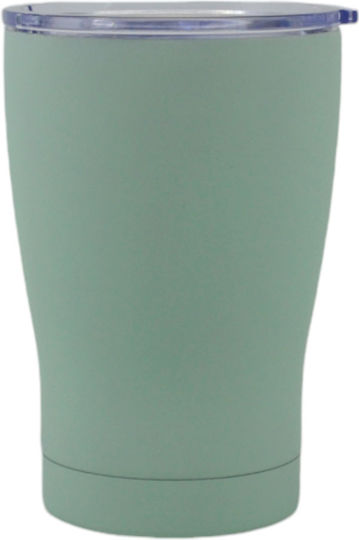 Ankor Soft Touch Ποτήρι Θερμός Ανοξείδωτο / Πλαστικό 370ml πετρόλ με Επιστόμιο και Καλαμάκι