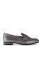 Leder Damen Loafers in Schwarz Farbe