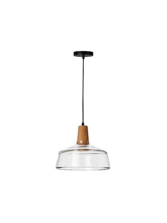 Pakketo Godren Adjustable Pendant Light Transparent with Socket E27 24x24cm