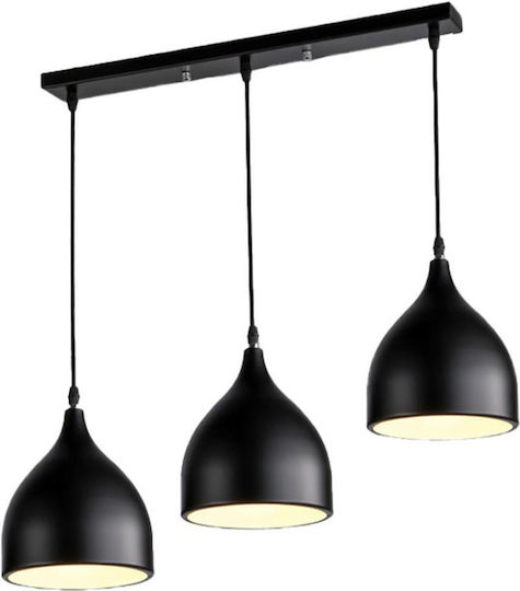 Pakketo Perce Висящо Осветително Тяло Черен с Цокъл E27 50x17x120см.