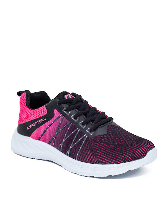 Γυναικεία Sneakers Maυρο / Φουξια