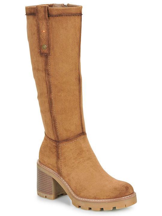 Refresh Wildleder Damenstiefel mit mittlerem Ab...