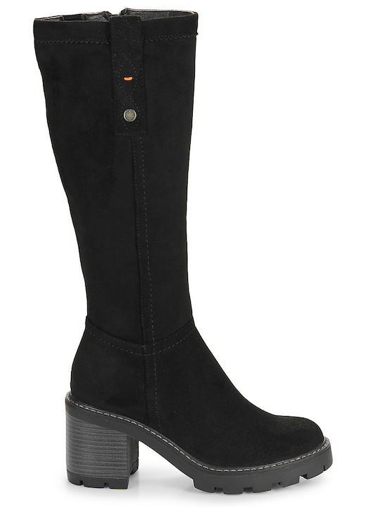 Refresh Suede High Heel Women's Boots with Zipp...