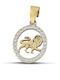 Themelidis Jewels Charm Зодиакален Знак Лео От Бяло Злато 9 Карата С Зиркон