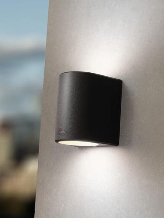 Eurolamp Wall-Mounted Outdoor Spot Light GX53 IP55 Double Beam 19.2x16.4εκ.
