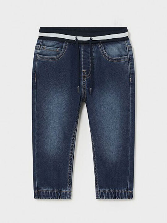 Mayoral Kids' Denim Pants Navy Blue Fit