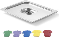 Gn Container Lid Colored Clips Haccp Gn2/4 530x162mm Stainless Steel Hendi 805275
