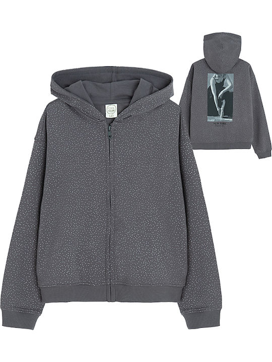 Cardigan pentru copii cu Glugă Negru