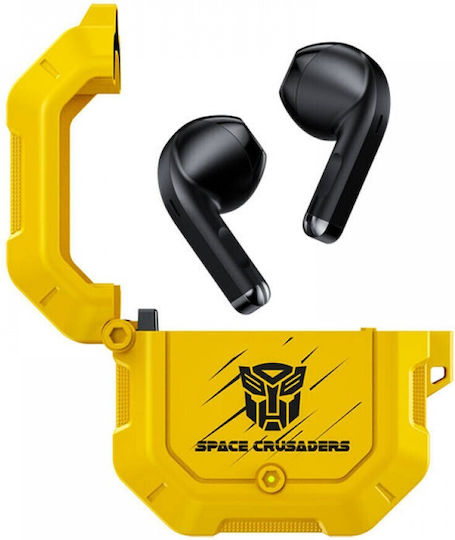 The Transformers TF-T12 In-ear Bluetooth Handsfree Căști cu Carcasă de Încărcare Galben