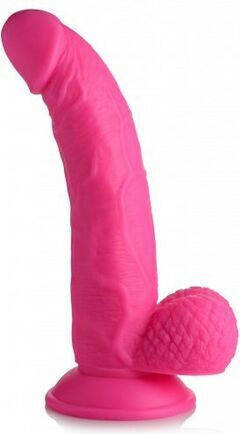 XR Dildo με Όρχεις και Βεντούζα Ροζ