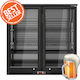 Lappas Kühlschrank Rückwandbar Bier 220Es Doppeltürig H83.5xB90xT50.5cm