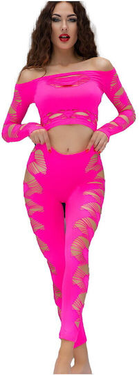 Chilirose Γυναικείο Sexy Σετ Ροζ CR-4632