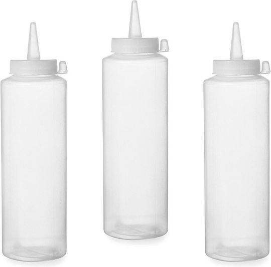 Set Sticle Dispensere pentru Sos 3 bucăți Transparent 0.7l Hendi 557952