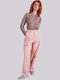 Damen Stoffhose Rosa