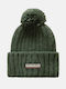Fea 2 Beanie Beanie Knitted in Green color