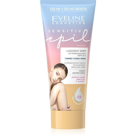 Eveline Κρέμα Αποτρίχωσης για Σώμα & Πρόσωπο 175ml