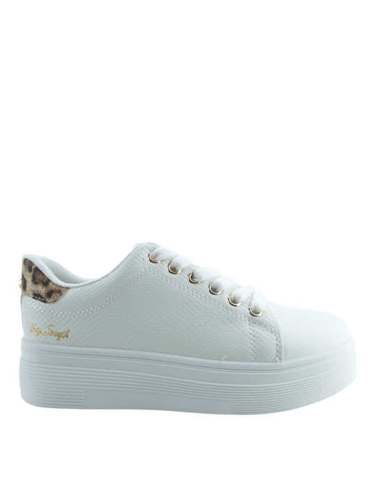 Plato Sneakers White / Leopard