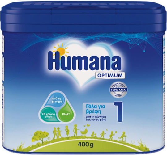 Humana Γάλα σε Σκόνη Optimum 1 για 0+ Μηνών 400gr