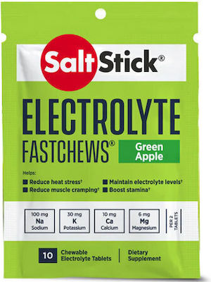 SaltStick Electrolyte Fastchews 100mg Green Apple 10 μασώμενες ταμπλέτες