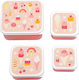 A Little Lovely Company Plastik Kinder Lunchset Mehrfarbig
