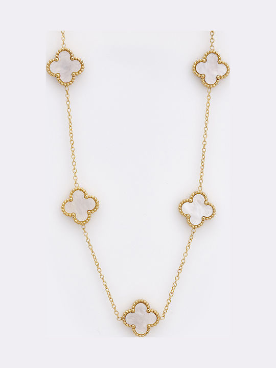 with design Flower from Gold Plated Steel