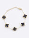 Women's Bracelet with design Flower made of Steel Gold Plated