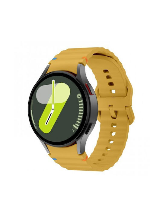 20 Mm Silicone Strap Thd Compatible Samsung Galaxy Watch 7 Galaxy Watch 6 Yellow