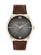 Calvin Klein Ascend Ανδρικό Ρολόι 43mm Μπαταρίας με Καφέ Δερμάτινο Λουράκι