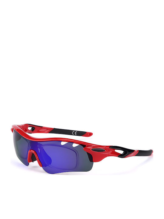 Polareye Men's Sunglasses with Red Plastic Fram...