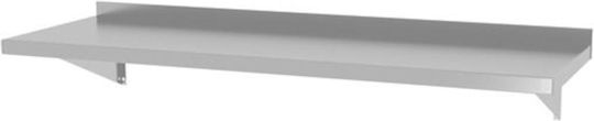 Wall-mounted Shelf On Stainless Steel Brackets Welded 120x30 Cm Hendi 816509