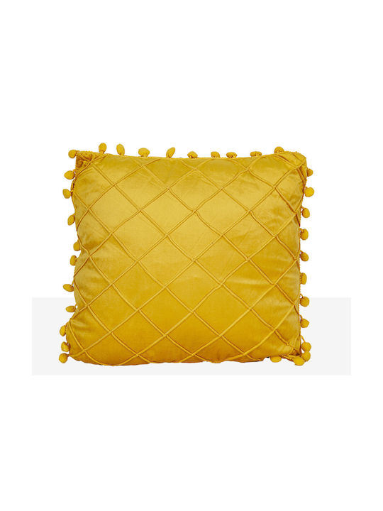 Romimex Sofa Cushion Yellow 40x40cm.