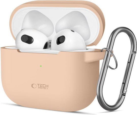 Tech-Protect Silicone Hook Hülle Silikon mit Haken Caffe Latte für Apple AirPods 3