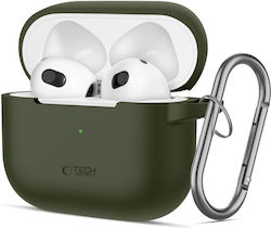 Tech-Protect Silicone Hook Θήκη Σιλικόνης με Γάντζο Olive Green για Apple AirPods 3