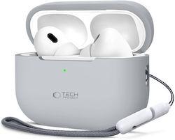 Tech-Protect Case Silicone Crayon Grey for Apple AirPods Pro 2