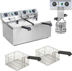 Electric Deep Fryer Double Chamber Timer 2x9l Electric Deep Fryer Double Chamber Timer 2x9l