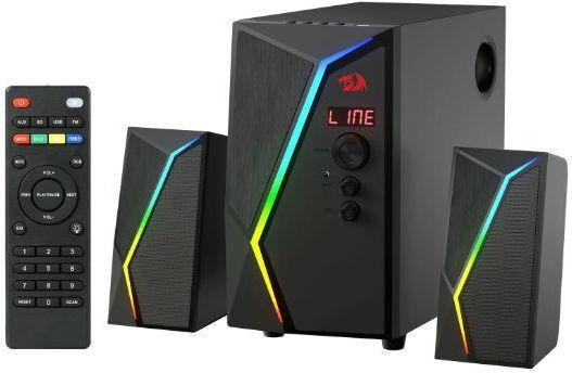Redragon ANVIL PRO GS520-PRO Ασύρματα Ηχεία Υπολογιστή 2.1 με RGB Φωτισμό και Bluetooth Ισχύος 25W σε Μαύρο Χρώμα