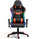 Oxford Home GC-3035R Gaming Stuhl mit verstellbaren Armlehnen und RGB Beleuchtung Schwarz