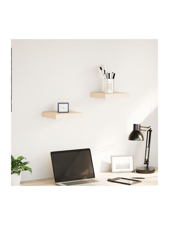 Shelves Wall Coffee 2pcs 23x23.5x4cm