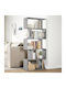 Grey Bookcase 70x24x161cm