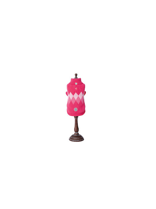 Woofmoda Pulover tricotat Câinelui în culoarea Roz 15cm.