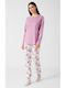 Minerva Winter Women's Pyjama Set Lilac, Purple Shadows Floral