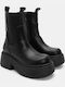 Wildleder Stiefeletten Damen Schwarz